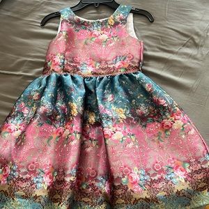 Silk floral party dress
